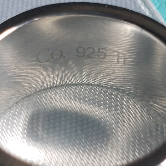 Tiffany & Co Sterling Silver Titanium  Atlas Ring - Picture 6 of 7